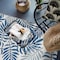 World Rug Gallery Palm Leaves Reversible Recycled Plastic 3' X 5' Navy Outdoor Rug 6065NAVY3X5 - alternate 3